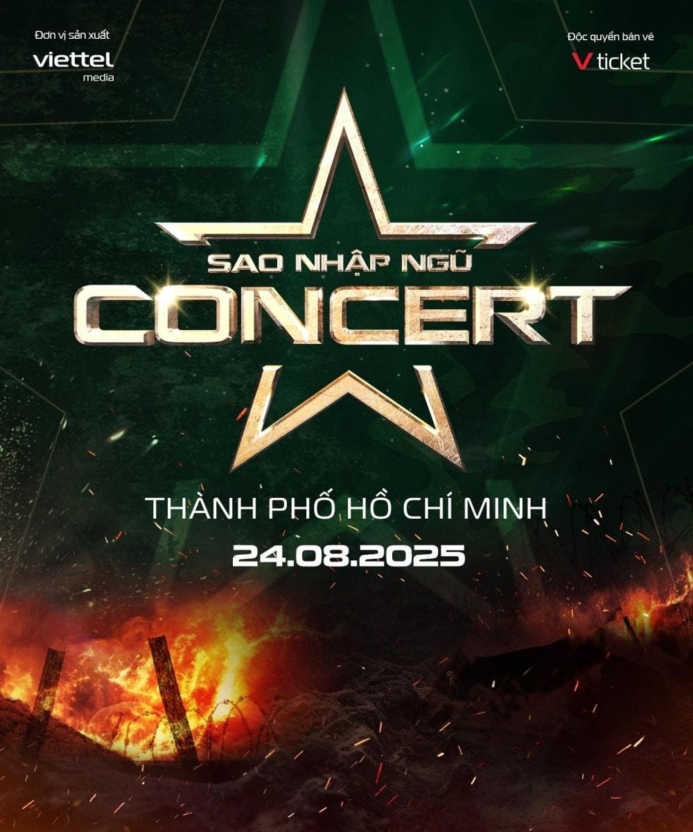 Poster công bố tổ chức concert của Sao Nhập Ngũ